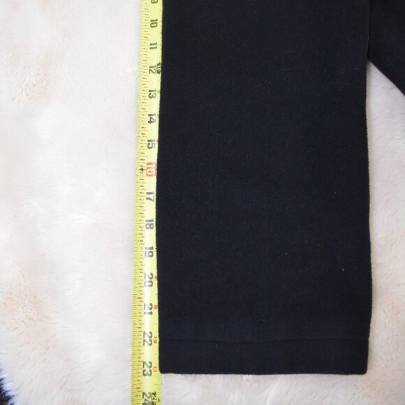 Vintage Calvin Klein Wool Hooded Long Coat Black Size 14 Medium Wool Blend - Picture 8 of 13